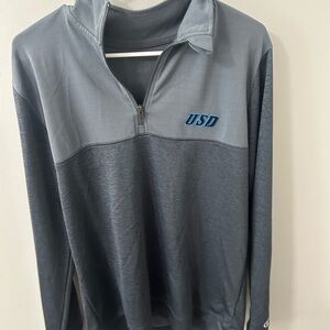 Gray USD Quarter-Zip Pullover
